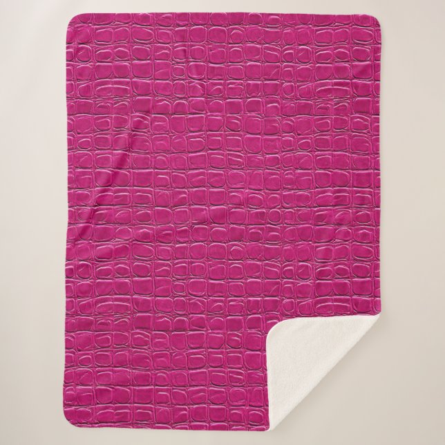 Pink-Leder-Effekt Sherpadecke (Vorderseite)