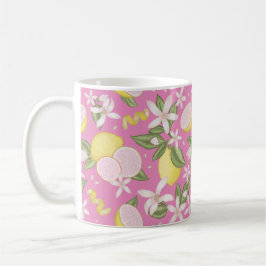 Pink Lemon Floral Citrus Tasse