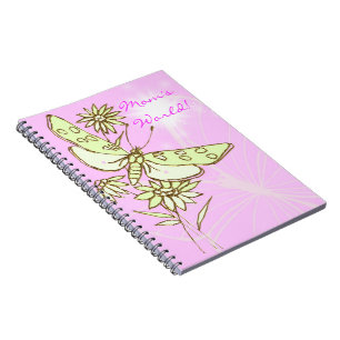 Pink Lemon Limon Butterfly Notebook Notizblock