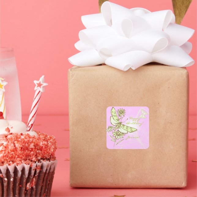 Pink Lemon Limon Butterfly Sticker (Party)