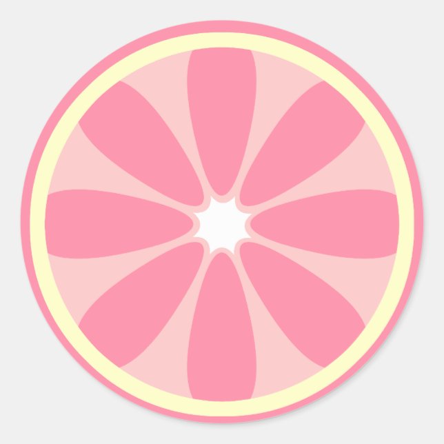 Pink Lemon Slice Sticker (Vorderseite)