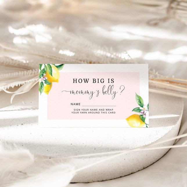 Pink Lemon Wie groß ist der Bauch der Mama Begleitkarte (Von Creator hochgeladen)