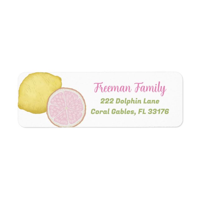 Pink Lemonade Address Label (Vorne)