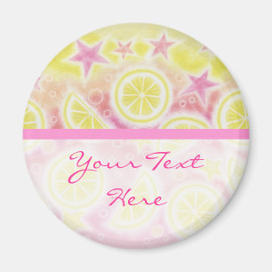 Pink Lemonade "Dein Text" Kühlschrankmagnet Streif Magnet