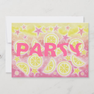 Pink Lemonade Geburtstagsparty Einladung Rechteck