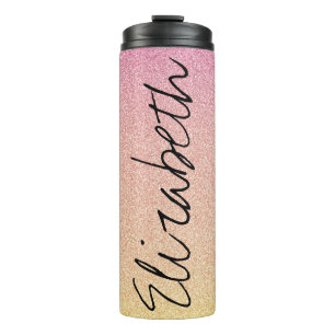 Pink Lemonade Glitzer Ombre Thermosbecher