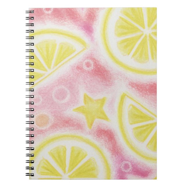 Pink Lemonade 'lemons' Notebook Notizblock (Vorderseite)