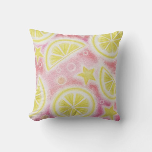 Pink Lemonade 'lemons' werfen Kissen (Vorderseite)