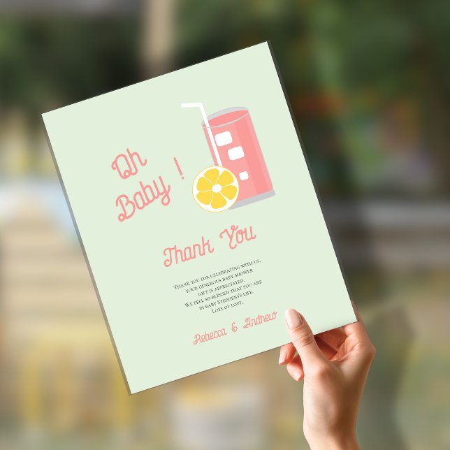Pink Lemonade Modern Oh Baby Dusche Party (Von Creator hochgeladen)