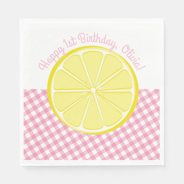 Pink Lemonade Party Napkins Serviette (Vorderseite)