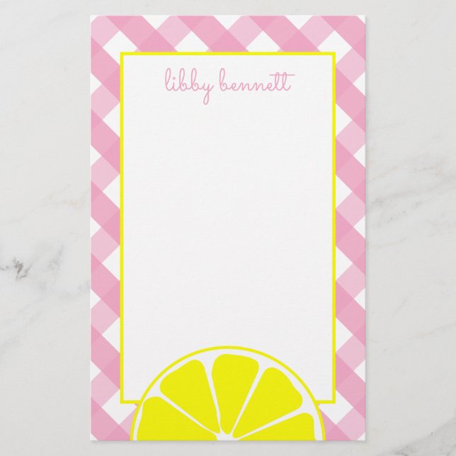 Pink Lemonade Personalisiert Stationery (Vorderseite)