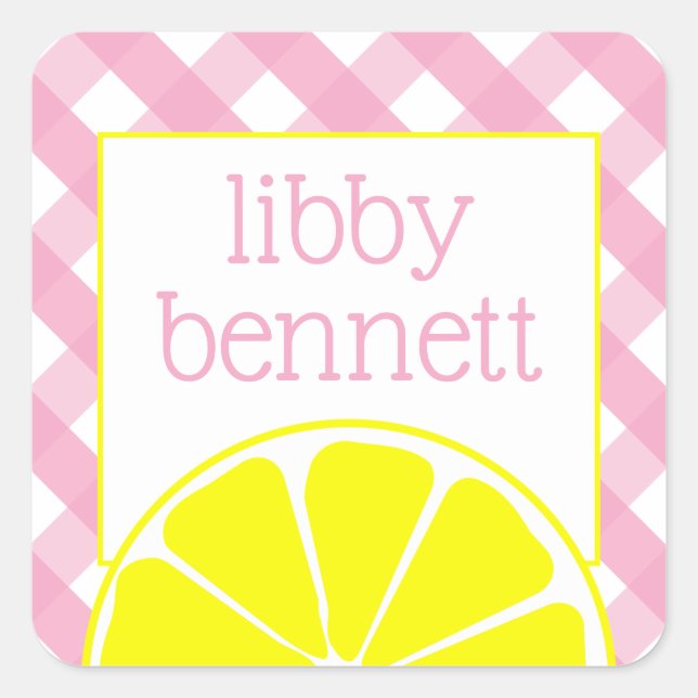 Pink Lemonade Personalisiert Stickers (Vorderseite)