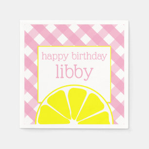 Pink Lemonade Personalisiertes Party Napkins Serviette