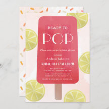 Pink Lemonade Popsicle Girl Baby Dusche