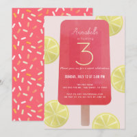 Pink Lemonade Popsicle Girl Birthday
