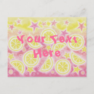 Pink Lemonade Postkarte "Dein Text"
