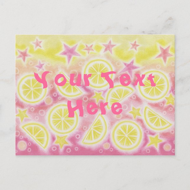 Pink Lemonade Postkarte "Dein Text" (Vorderseite)