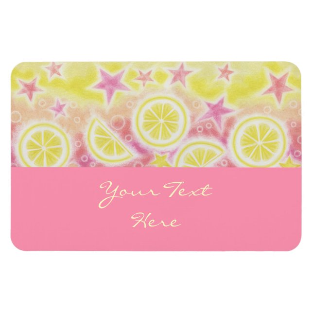Pink Lemonade Premium-Magnet "Dein Text" pink Magnet (Horizontal)