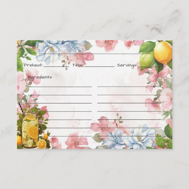 Pink Lemonade Rezept Karte (Vorderseite)