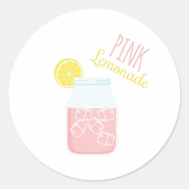 Pink Lemonade Runder Aufkleber (Vorderseite)