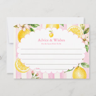 Pink Lemonade Sommer Brautjungfer-Party Mitteilungskarte