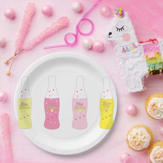 Pink Lemonade Sommer Zitrus  Pappteller (Party)