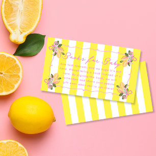 Pink Lemons Baby Shower Buch fürs Baby Begleitkarte
