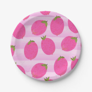 Pink Lemons Lemonade Summer Frucht Party Pappteller