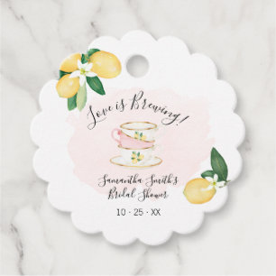 Pink Lemons Liebe ist Tee-Brautparty brauen Geschenkanhänger