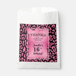 Pink Leopard 16. Geburtstagsparty Gunst Bag Geschenktütchen