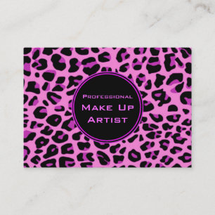Pink Leopard bilde die Artist Business Card Visitenkarte