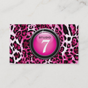 Pink-Leopard "des Knopf-311-Sleek" Visitenkarte
