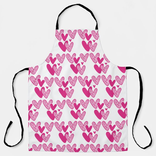 PINK LEOPARD DRUCKHERZEN SCHÜRZE (Vorderseite)