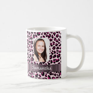 Pink Leopard-Druckvorlage Tasse