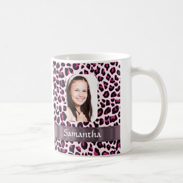 Pink Leopard-Druckvorlage Tasse (Rechts)