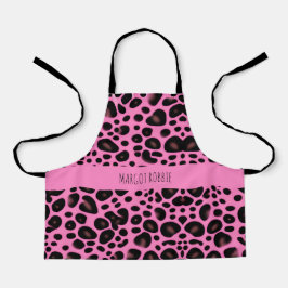 Pink Leopard Formen Geometrisches Muster Schürze