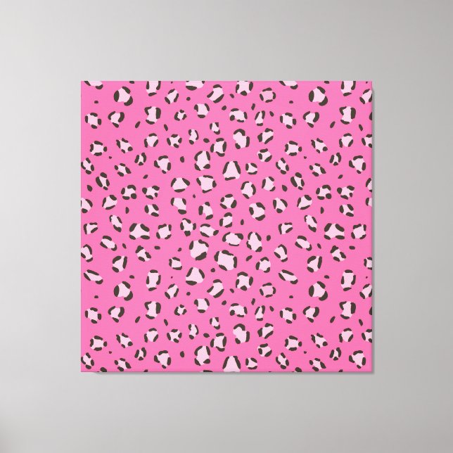 Pink Leopard / Geparden Muster (Tiermuster) Leinwanddruck (Vorderseite)