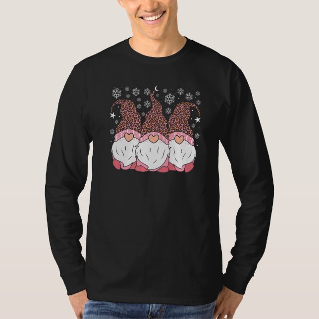 Pink Leopard Hat Gnomes Christmas Day Women's Appa T-Shirt (Vorderseite)
