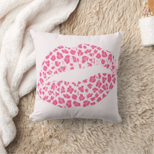 Pink Leopard Kiss Kissen