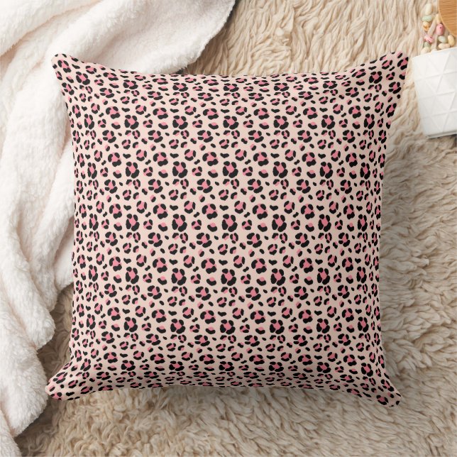 Pink Leopard Kissen, Wohngestaltung Kissen (Decke)