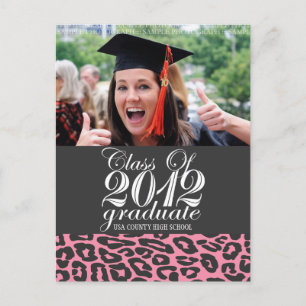 Pink Leopard-Klasse 2012 Postkarte