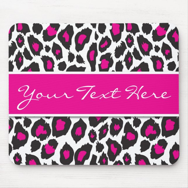 Pink-Leopard-Mausunterlage Mousepad (Vorne)