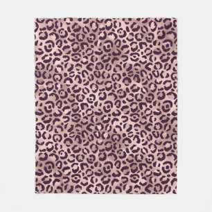 Pink Leopard Muster Fleecedecke