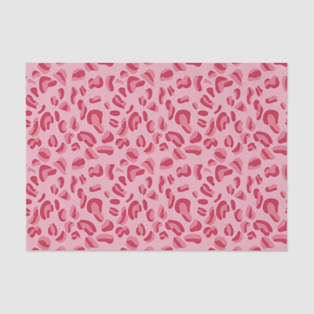 Pink Leopard Muster Seidenpapier (Vorderseite)