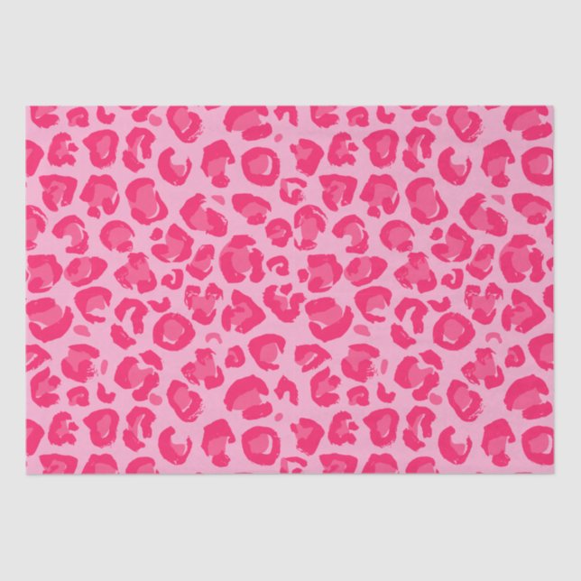 Pink Leopard Muster Seidenpapier (Vorderseite)
