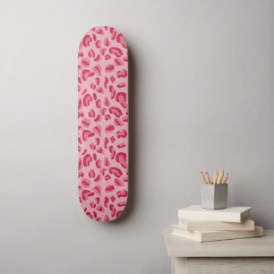 Pink Leopard Muster Skateboard