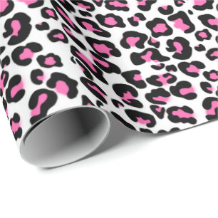 Pink Leopard Muster Wickelpapier Geschenkpapier