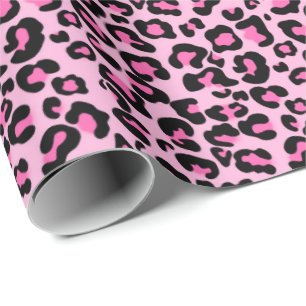 Pink Leopard Muster Wickelpapier Geschenkpapier