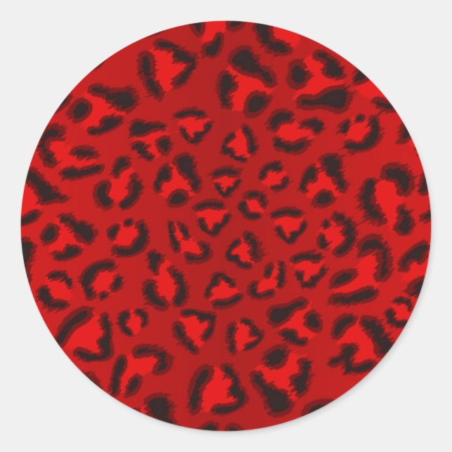 Pink leopard Pattern-Textur. Runder Aufkleber (Vorderseite)