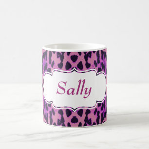 Pink Leopard Pelz Muster kundenspezifisch Kaffeetasse